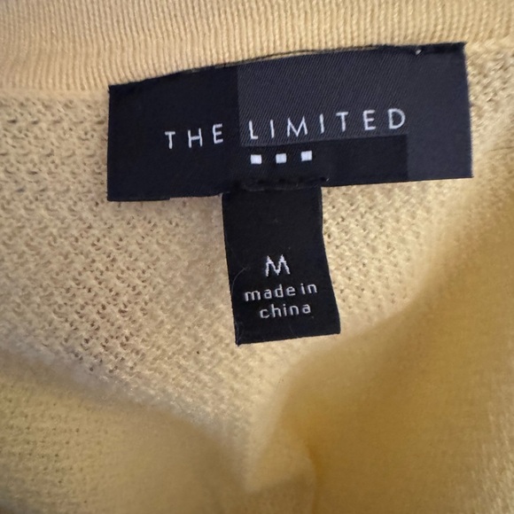 The Limited cardigan sweater yellow Size M button up Butter yellow color - Picture 6 of 10